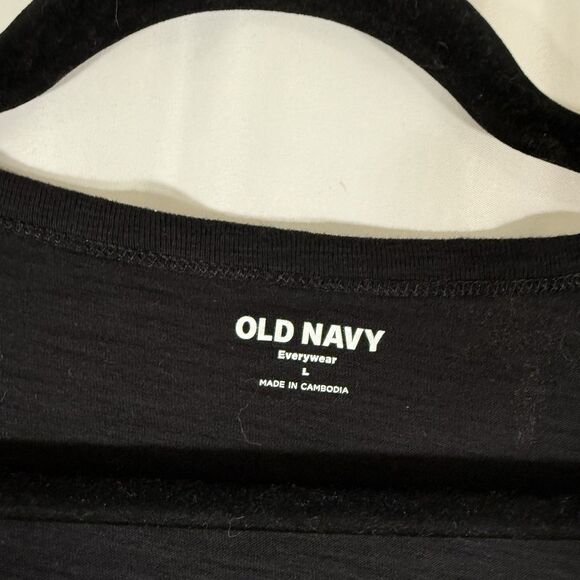 New Old Navy Blouse Women's Large Everywear Palm Tree Short Sleeve Vneck - Picture 4 of 10